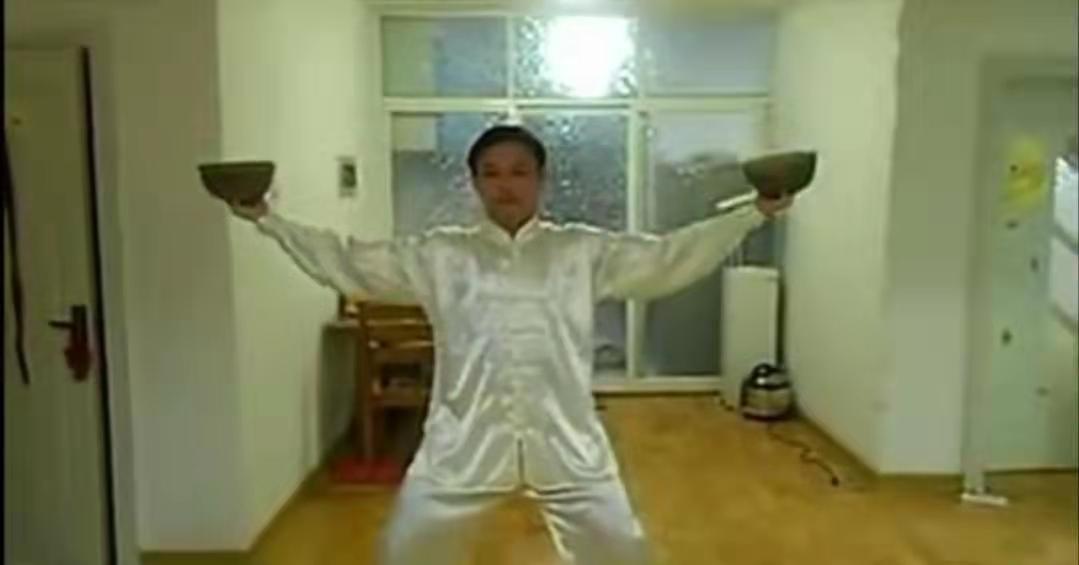 爸爸用霍氏八极拳铁山靠助孩子摘杏